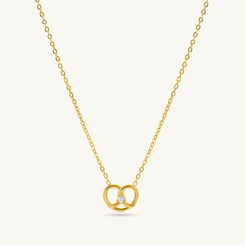Interlocked Heart Duo Pendant Necklace