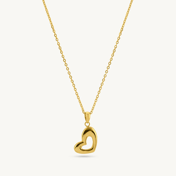Minimalist Heart Drop Necklace - Image 1