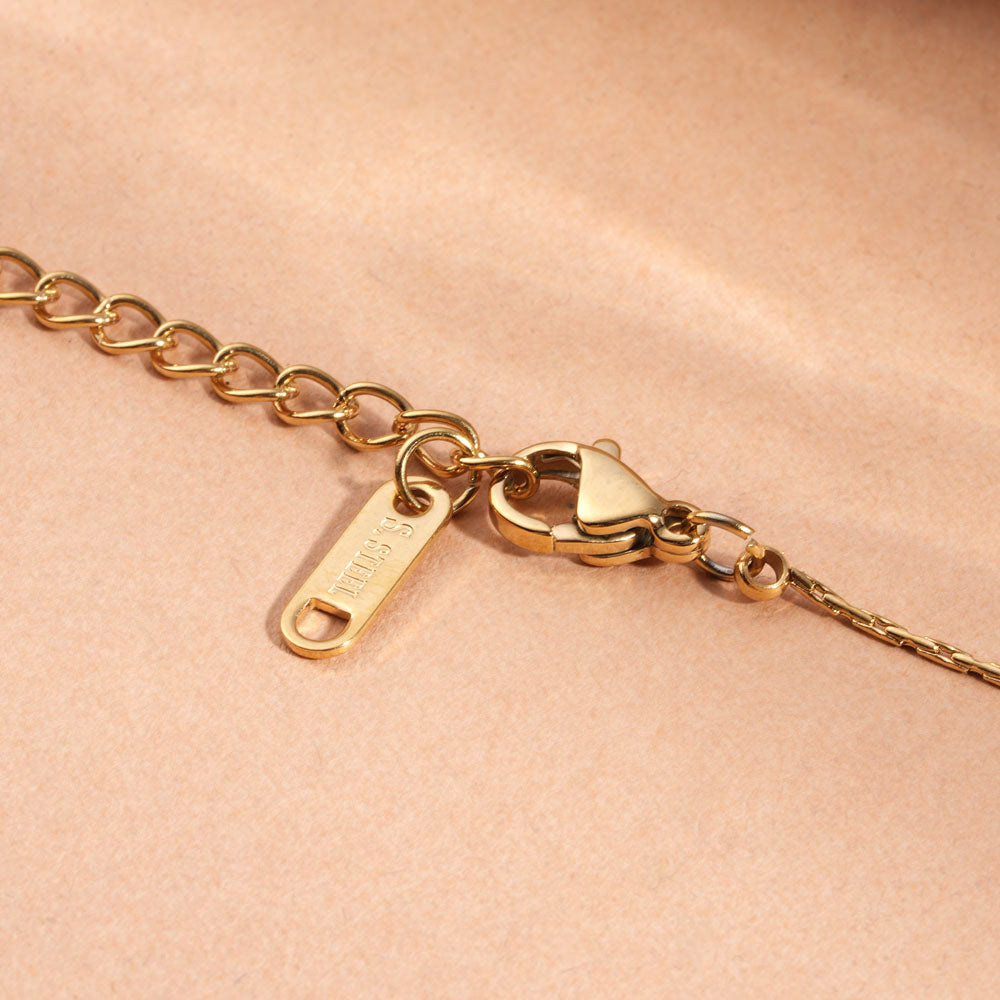 Sleek Black Bar Pendant Necklace - view 4