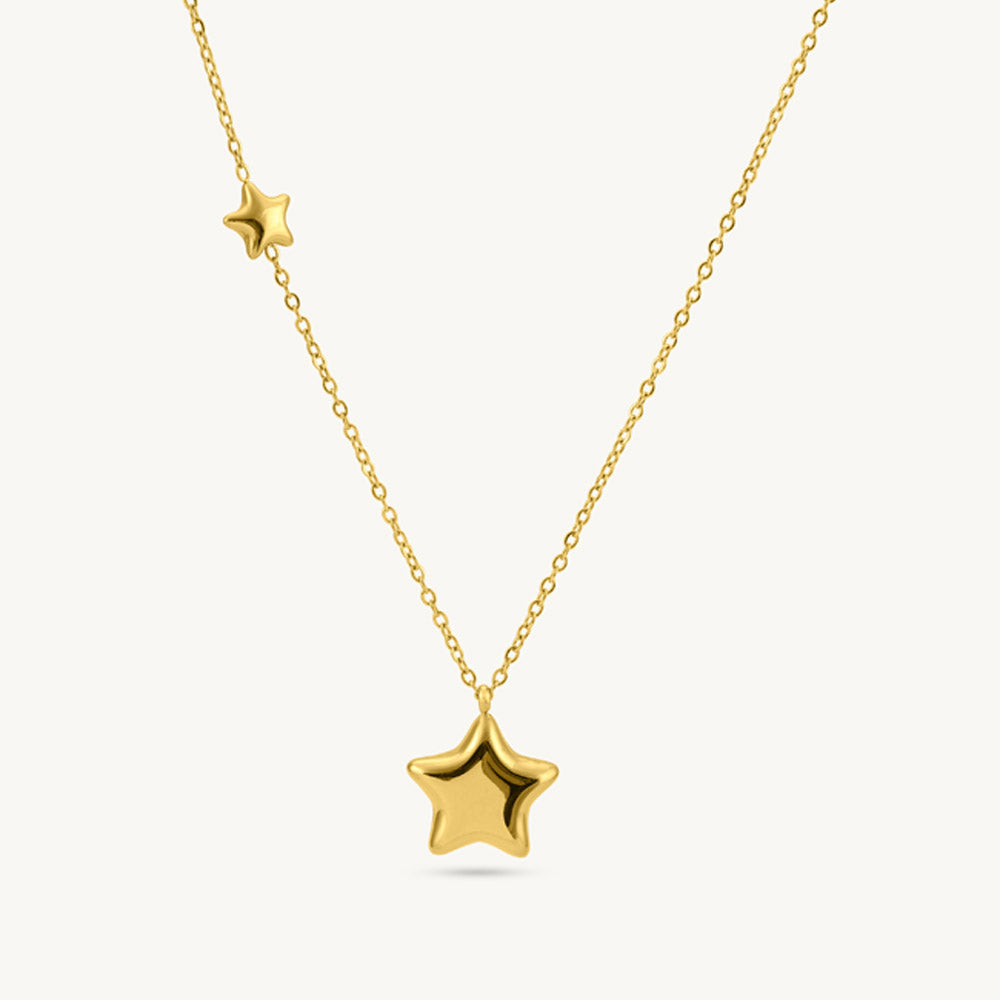 Double Star Pendant Necklace