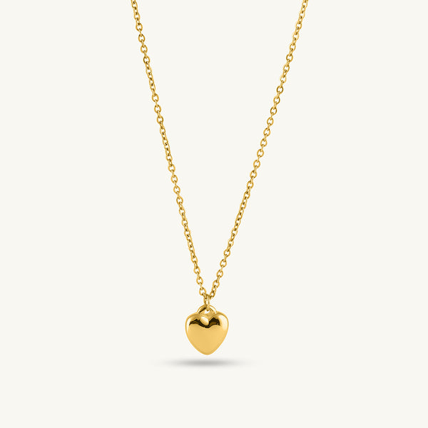 Textured Heart Locket Necklace