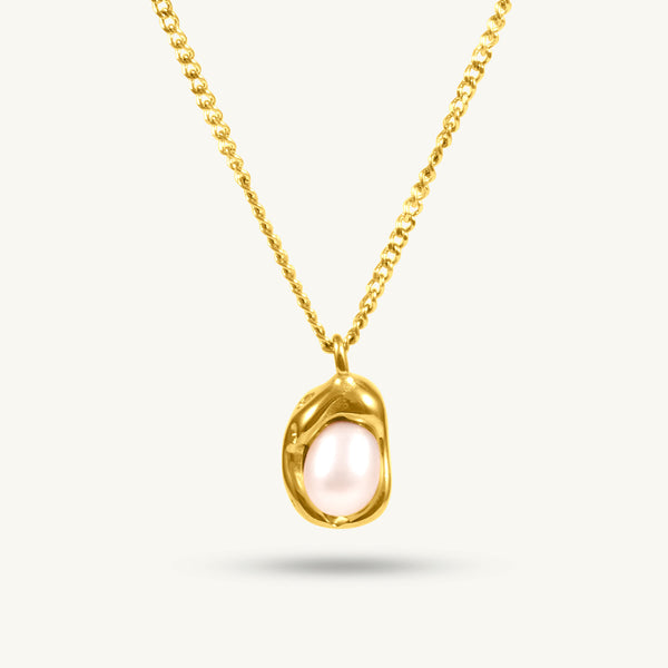 Solo Sparkle Pearl Drop Necklace