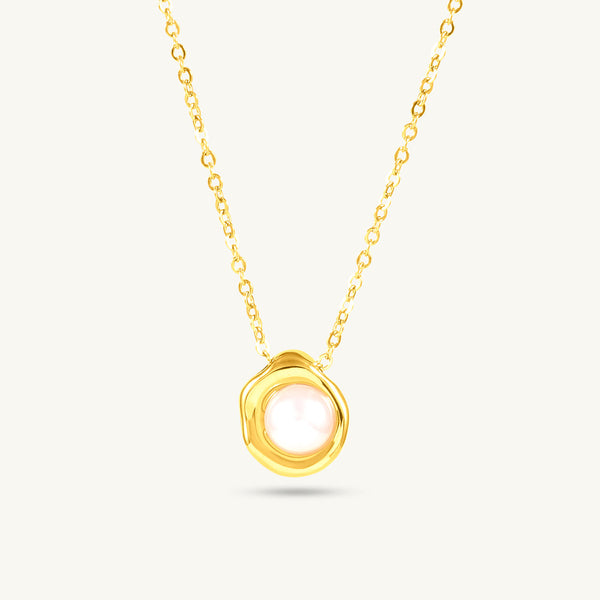 Halo Pearl Pendant Necklace