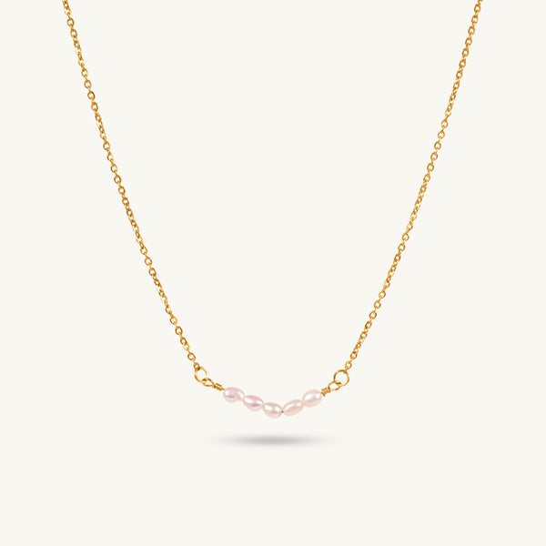 Minimalist Pearl Bar Necklace