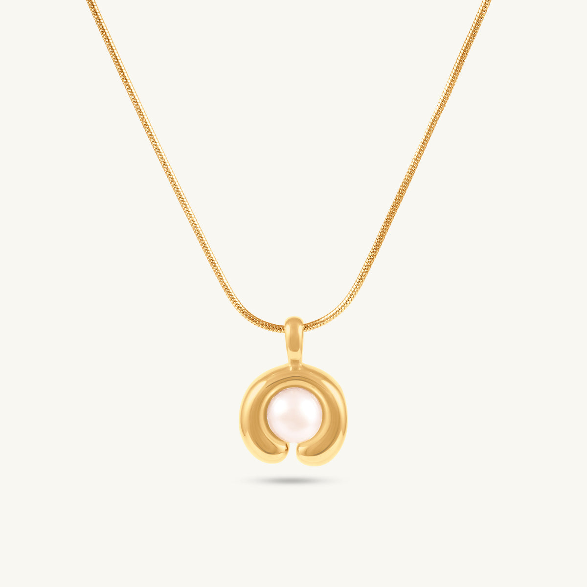 Golden Orb Pearl Necklace