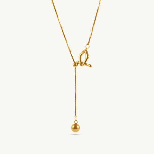 Golden Twirl Pendant Necklace