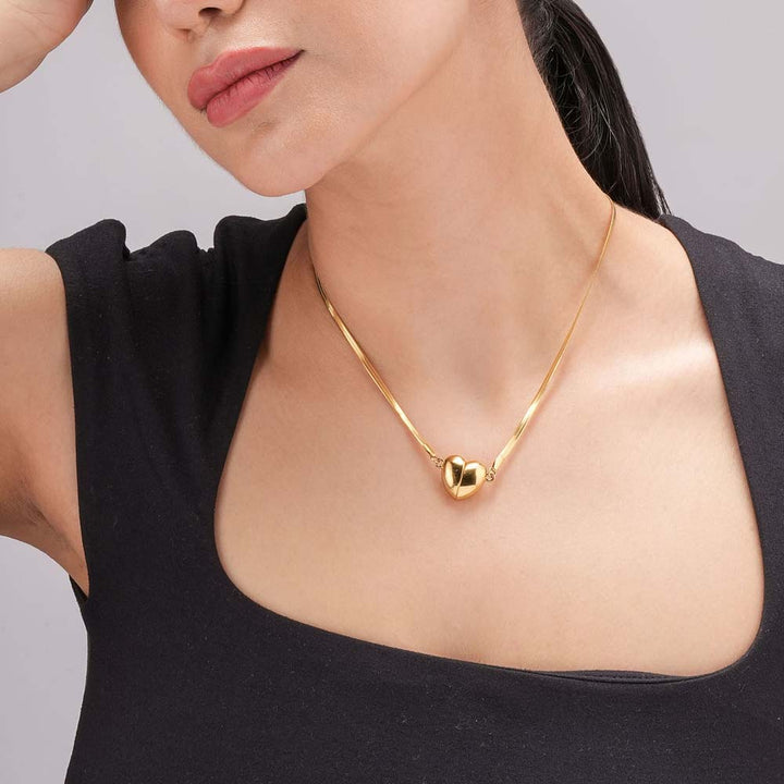 Molten Heart Pendant Necklace