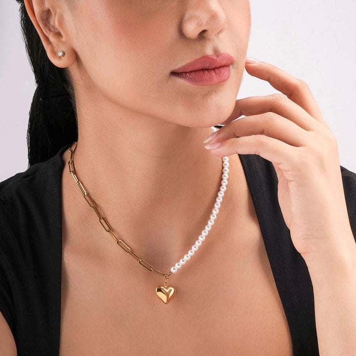 Eternal Love Pearl Pendant Necklace