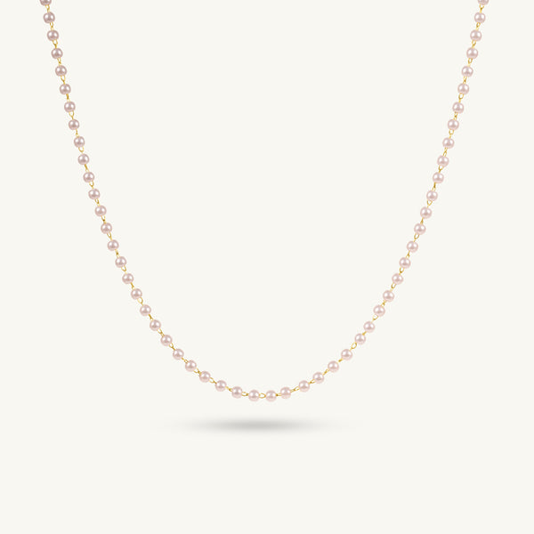 Timeless Beauty Pearl Chain Necklace