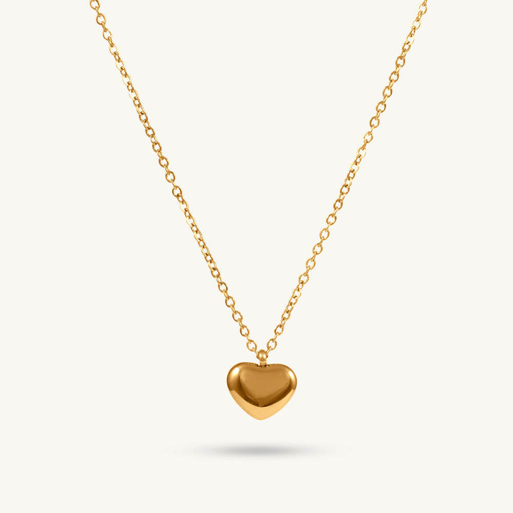 Golden Matte Heart Pendant