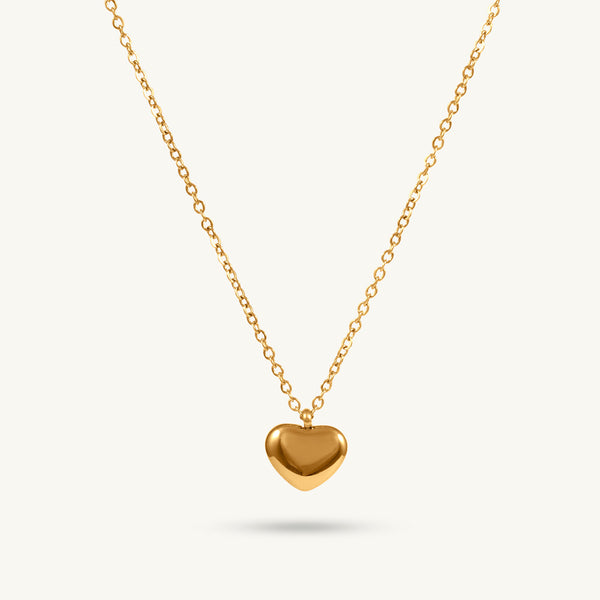 Golden Matte Heart Pendant