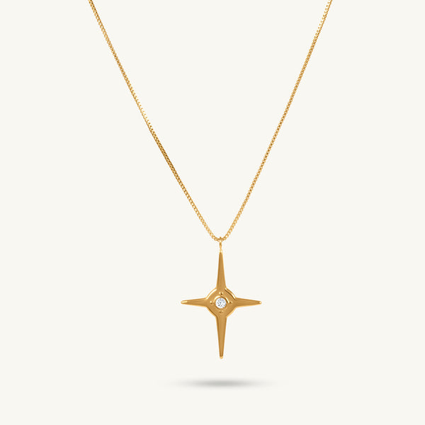 Four-Point Star Drop Pendant