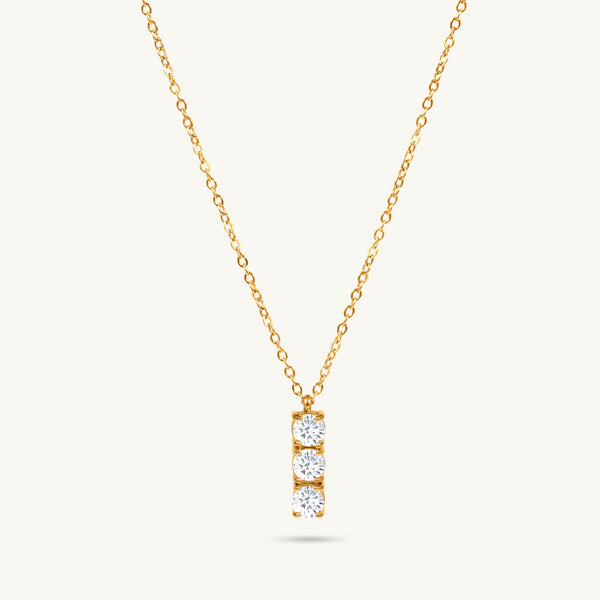 Triple Row Barrel Necklace