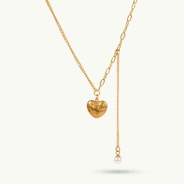 Golden Heart Lock Pendant