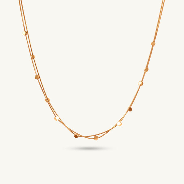 Minimal Dainty Bead Chain Necklace