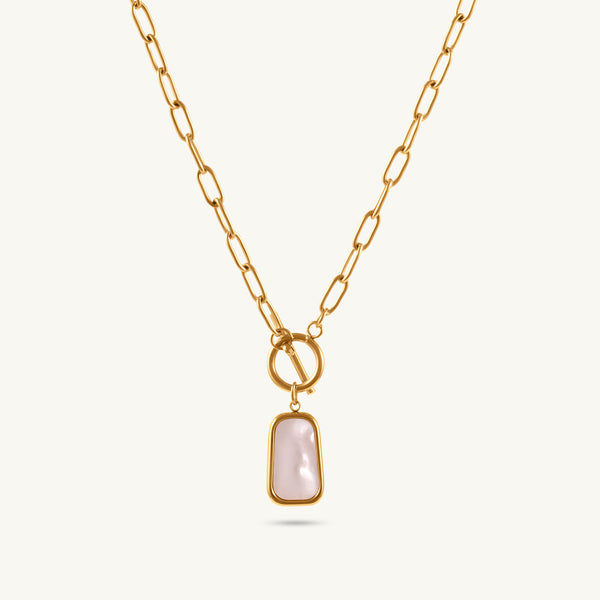 Layered Abstract Pendant Necklace