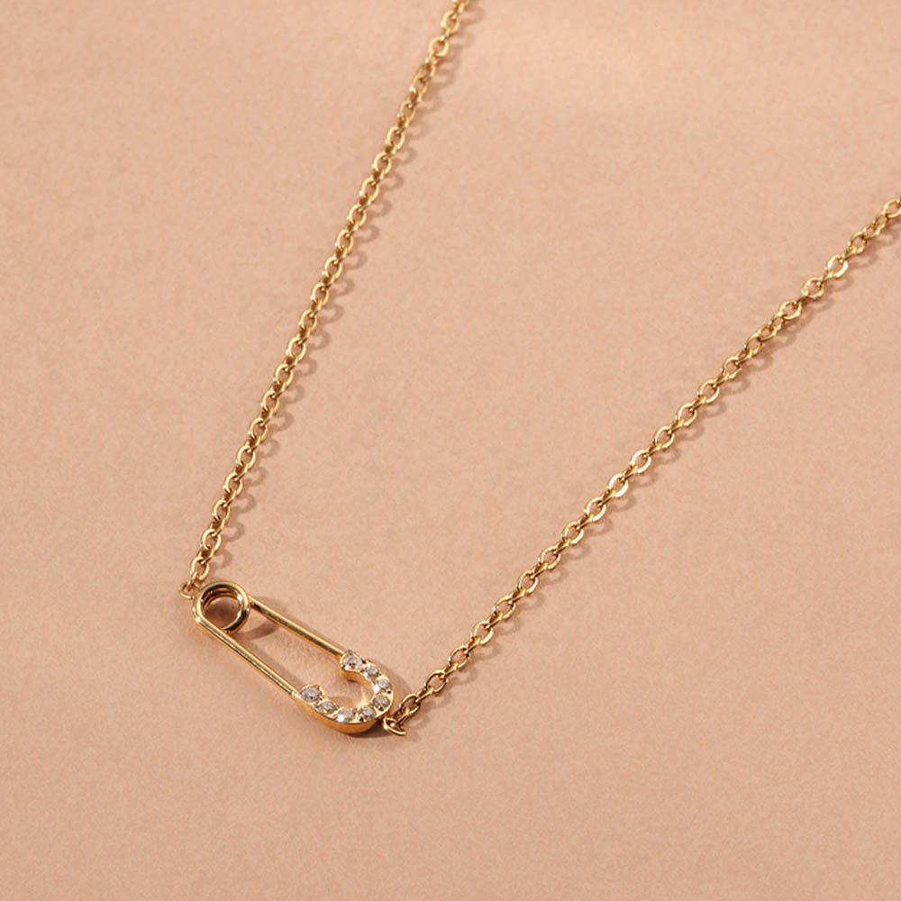 Cute Safety Pin Necklace - view 3