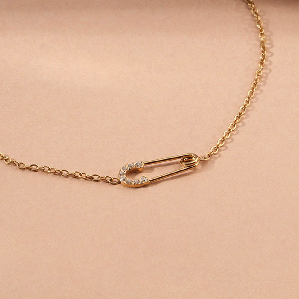 Cute Safety Pin Necklace - view 4