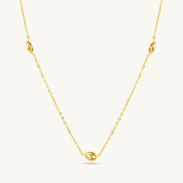 Tiny Orb Station Chain Necklace - Image 1