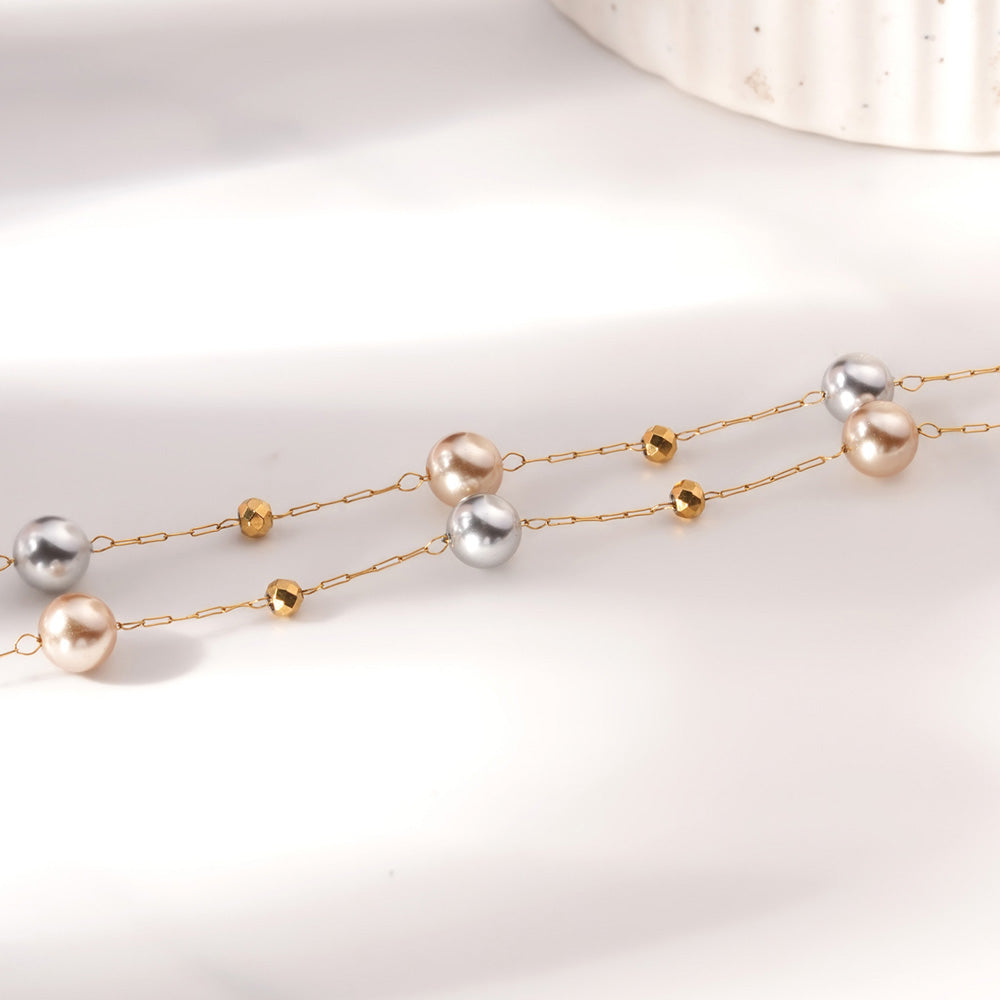 Beaded Dot Station Necklace - view 4