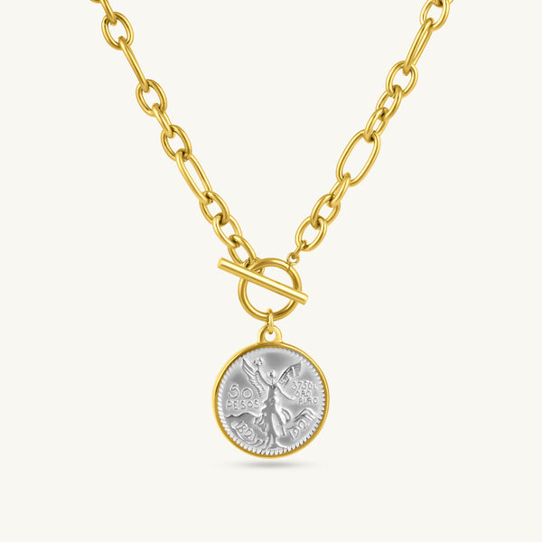 Vintage Angel Emblem Necklace