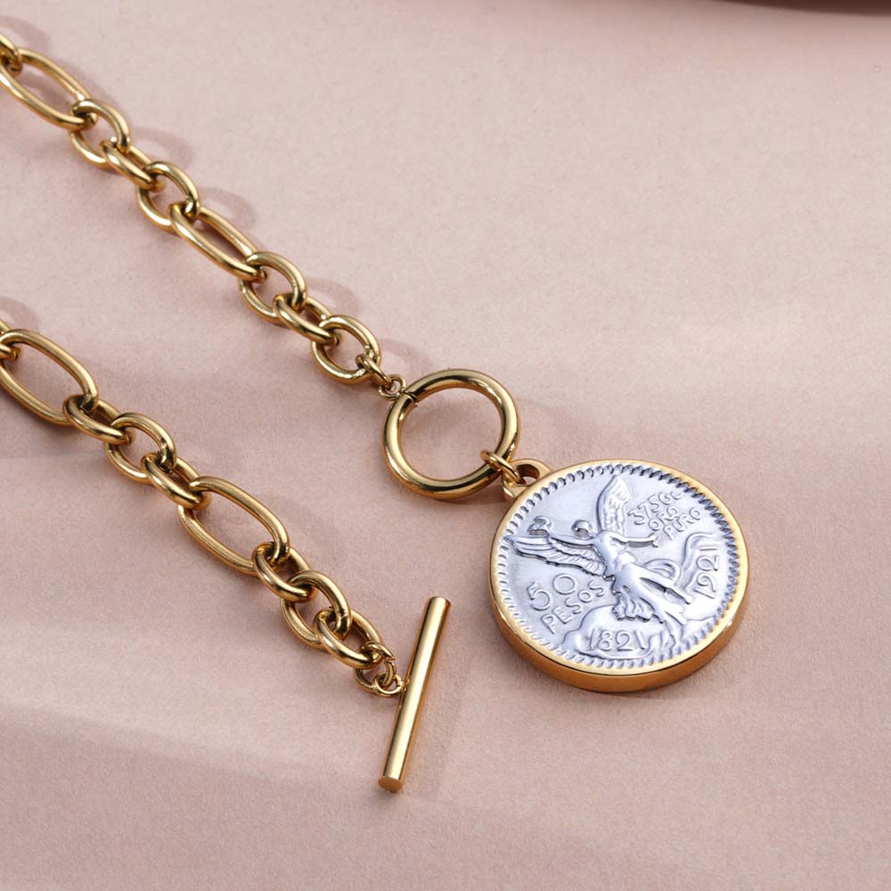 Vintage Angel Emblem Necklace - view 4