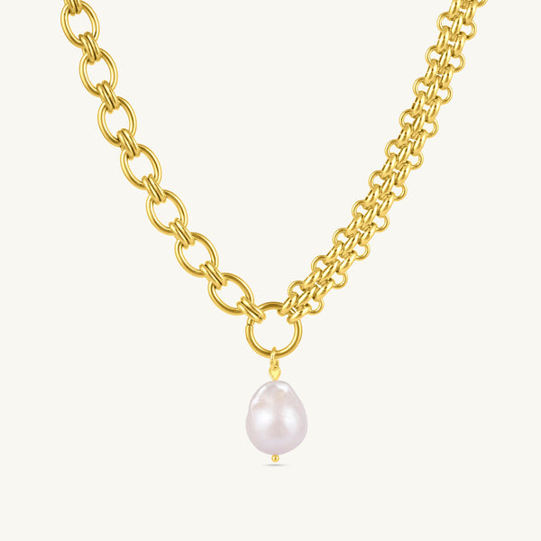 Chunky Pearl Drop Necklace - Image 1