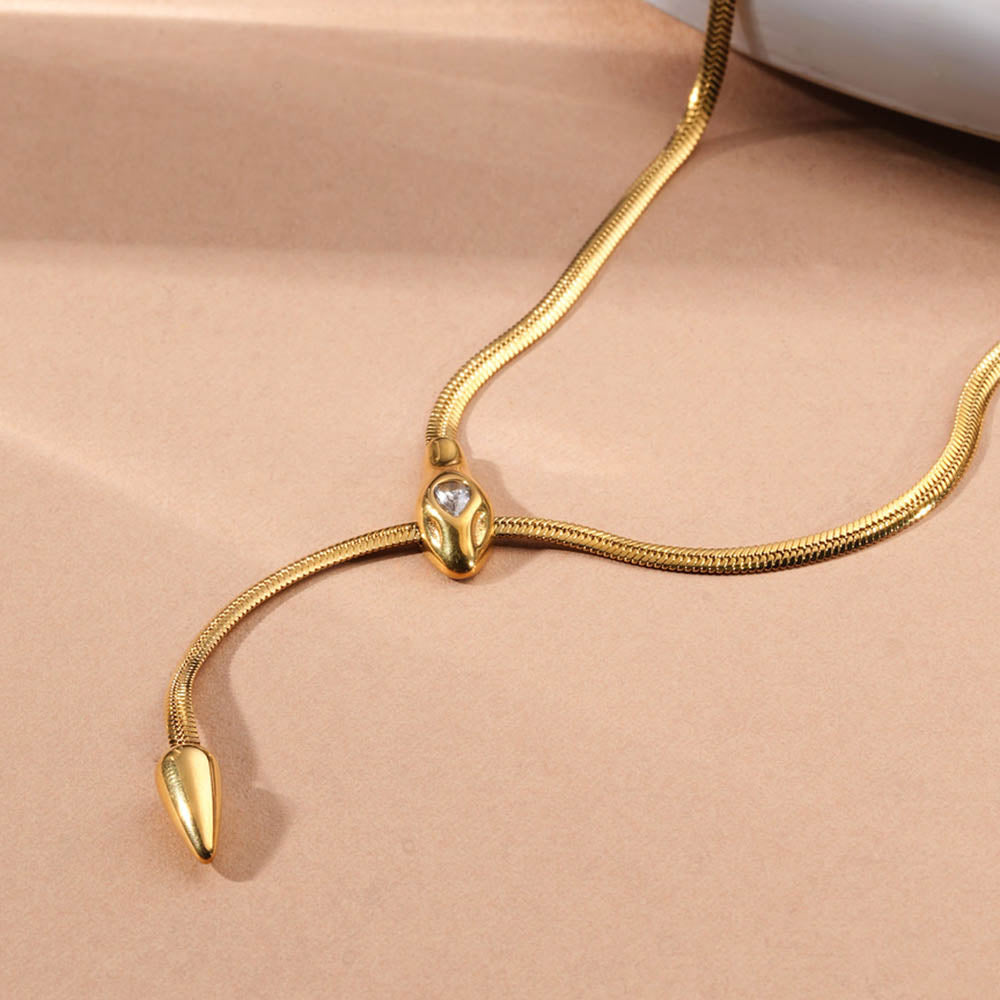 Dangle Snake Chain Necklace - view 3