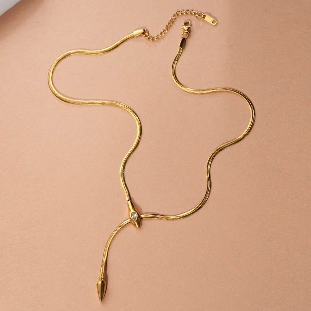 Dangle Snake Chain Necklace - view 4