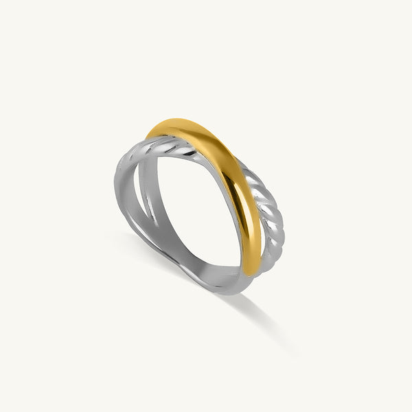 Two-Tone Twist Design Ring