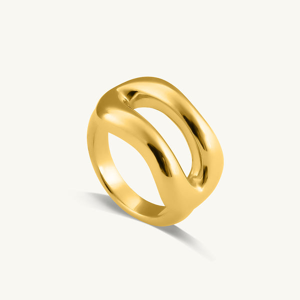 Sculptural Gold Ring