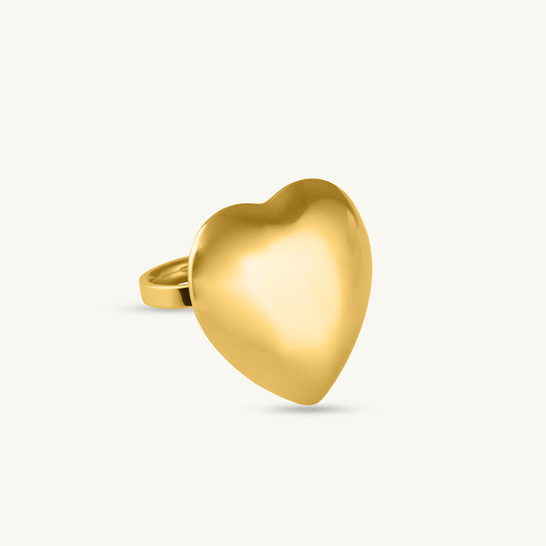 Chunky Gold Heart Ring
