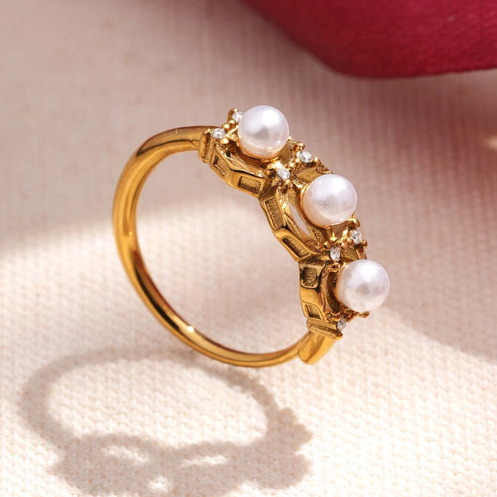 Royal Trinity Pearl Ring - 1