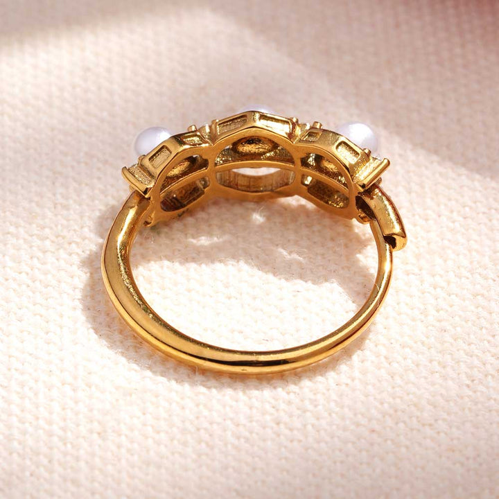Royal Trinity Pearl Ring - 2