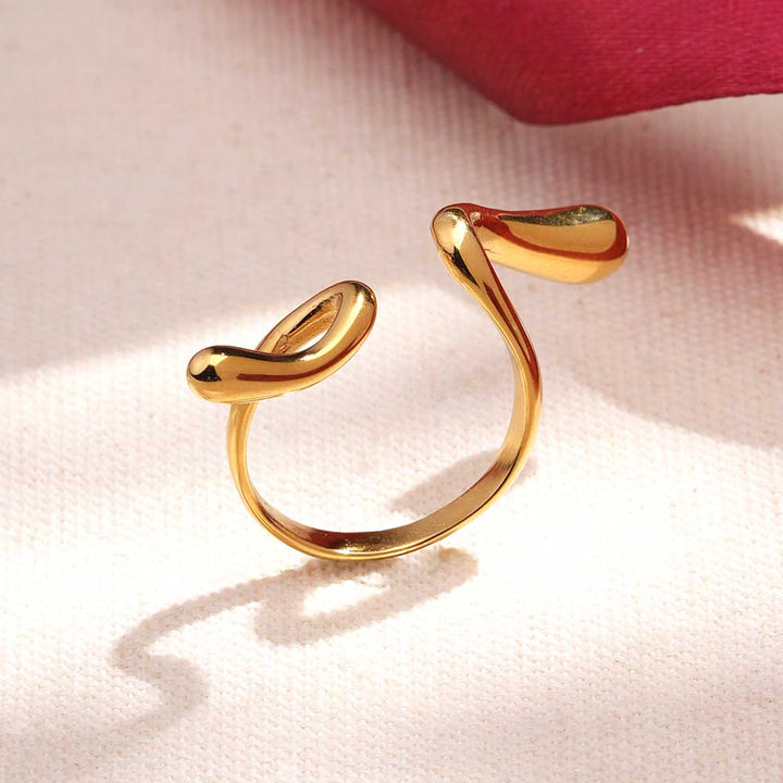 Wavy Spiral Open Band Ring - 2