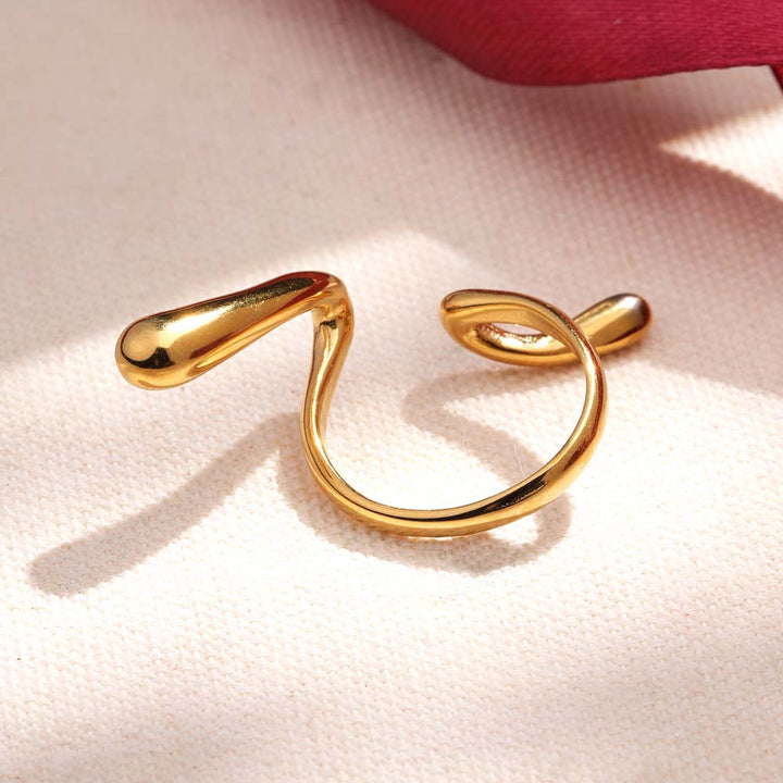 Wavy Spiral Open Band Ring - 3