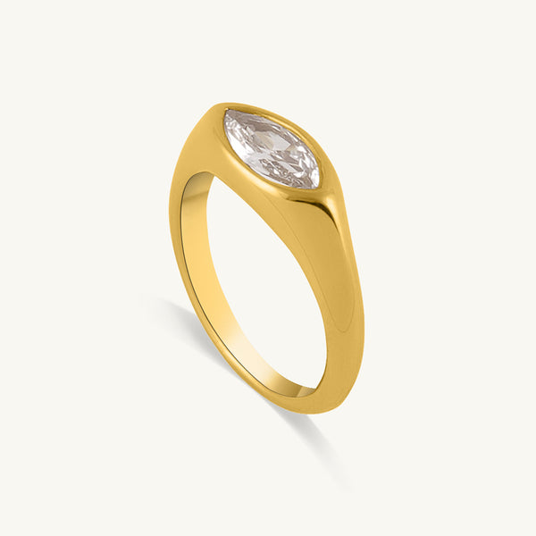 CrystalGaze Marquise Solitaire Ring