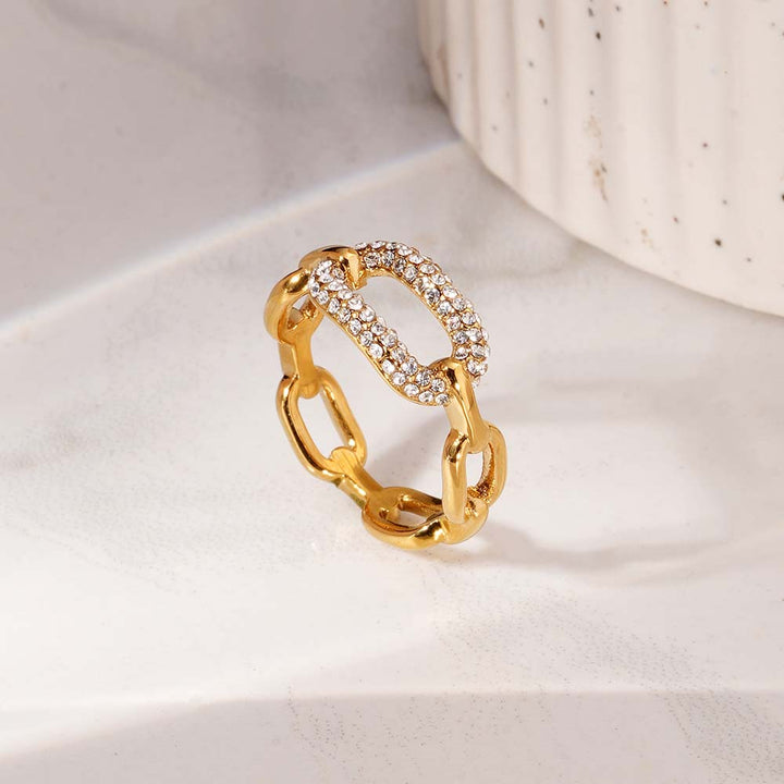 Dazzling Link Band Ring-3