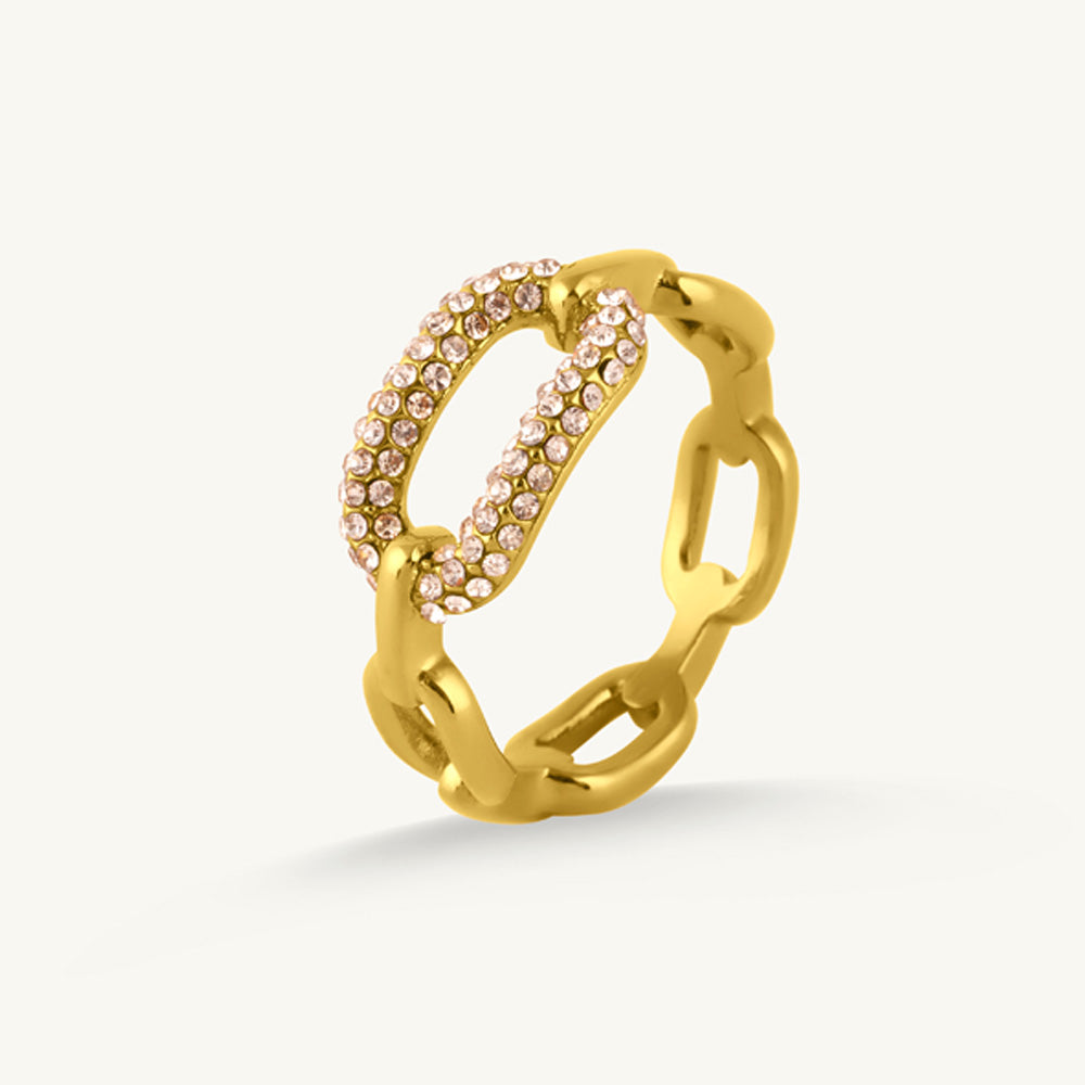 Dazzling Link Band Ring - view 2