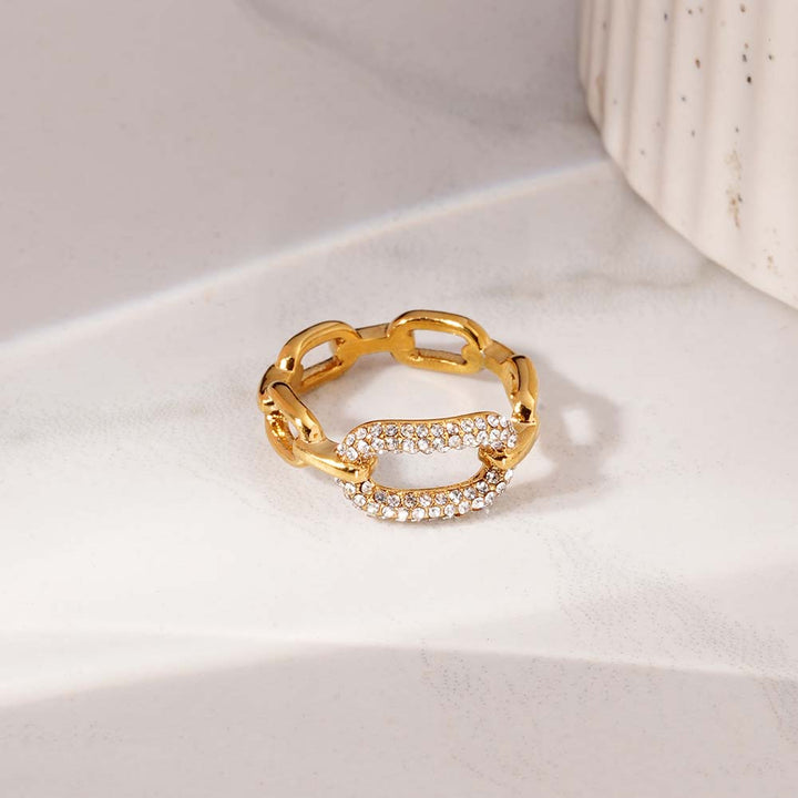 Dazzling Link Band Ring-4