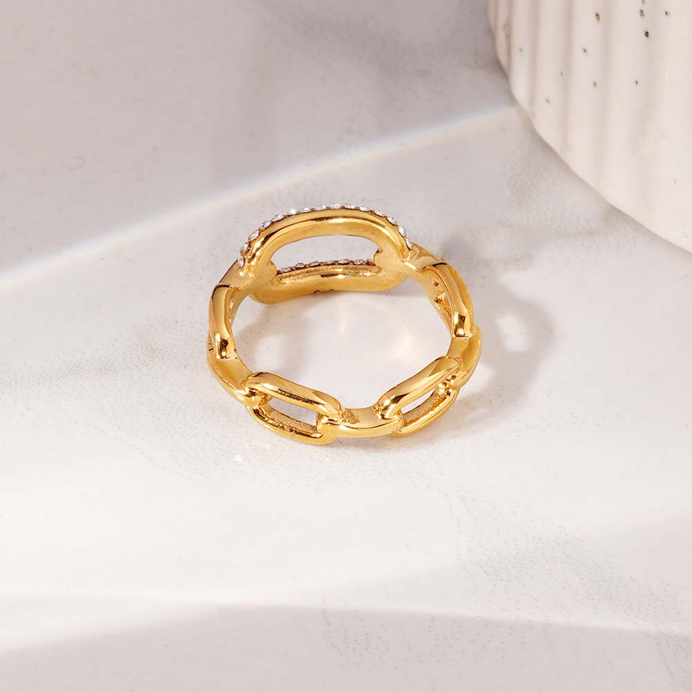 Dazzling Link Band Ring - view 5