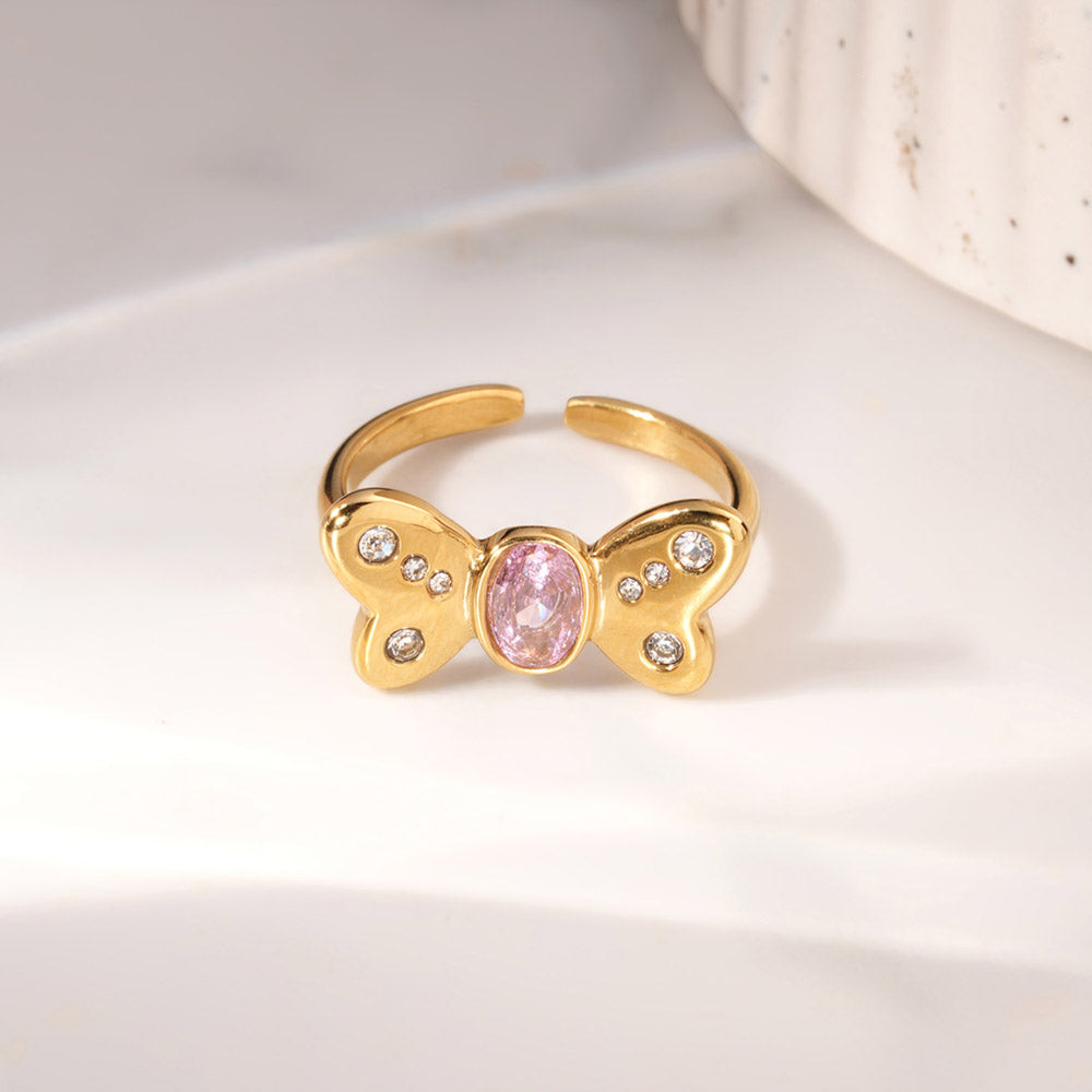 Butterfly Glitterwing Charm Ring - view 4