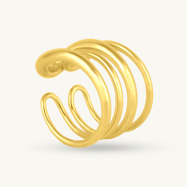 Golden Spiral Statement Ring