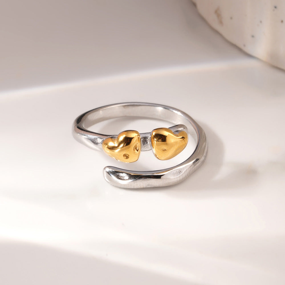 Twin Heartbud Wrap Ring - view 4