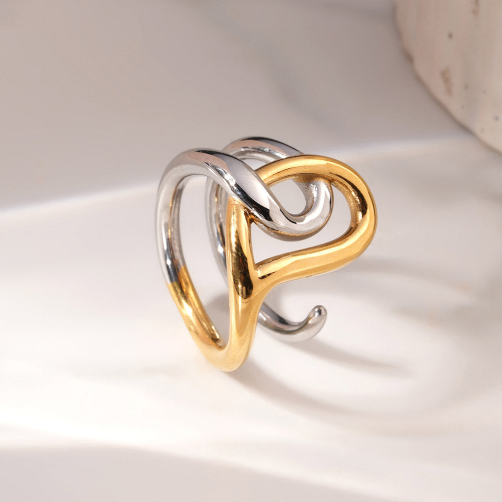 Entwine Curve Dual Tone Ring - view 5