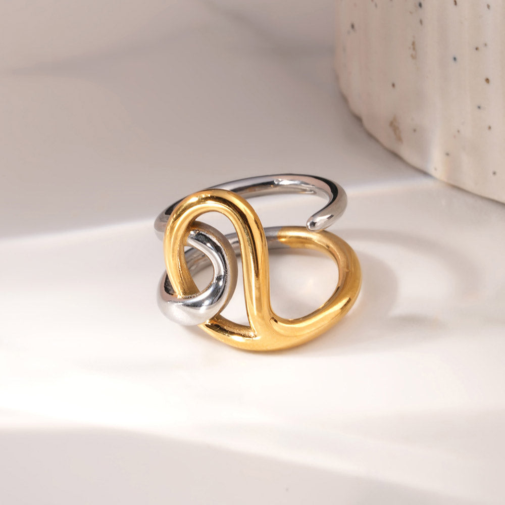 Entwine Curve Dual Tone Ring - view 3