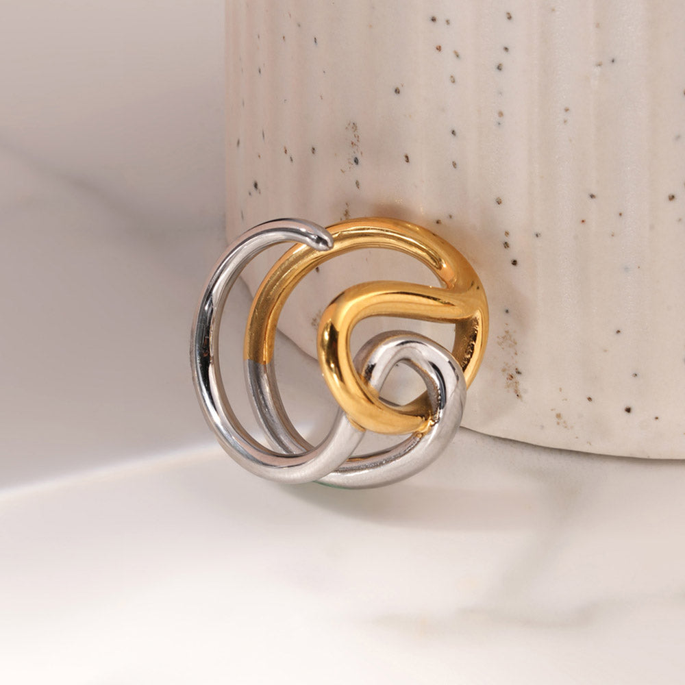 Entwine Curve Dual Tone Ring - view 4