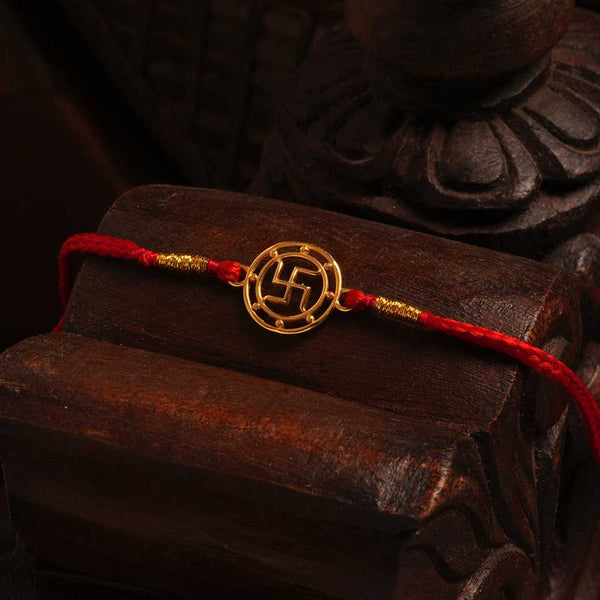 Golden Swagstik 925 Silver Rakhi