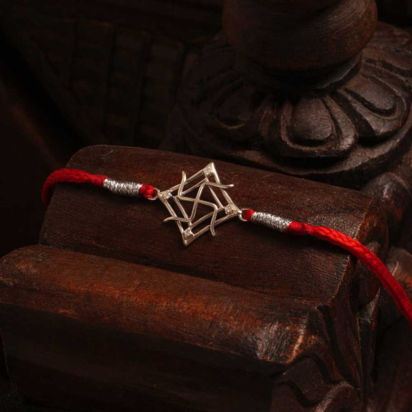 Swastik Divine Bond 925 Silver Rakhi