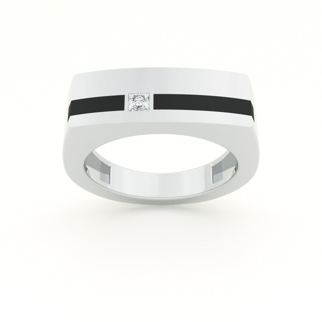 Duality 925 Silver Unisex Band Ring - view 4
